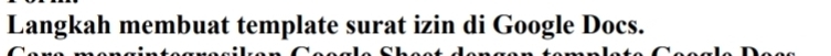 Langkah membuat template surat izin di Google Docs.