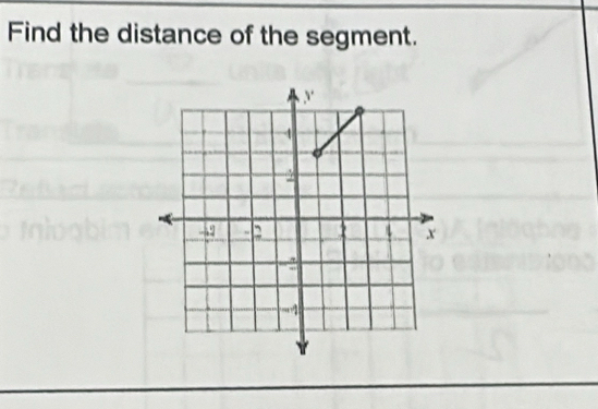 Find the distance of the segment.