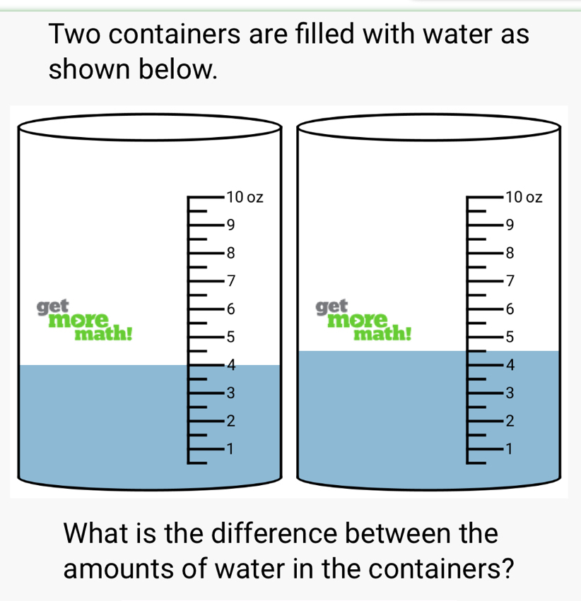 Solved: Two containers are filled with water as shown below. What is ...
