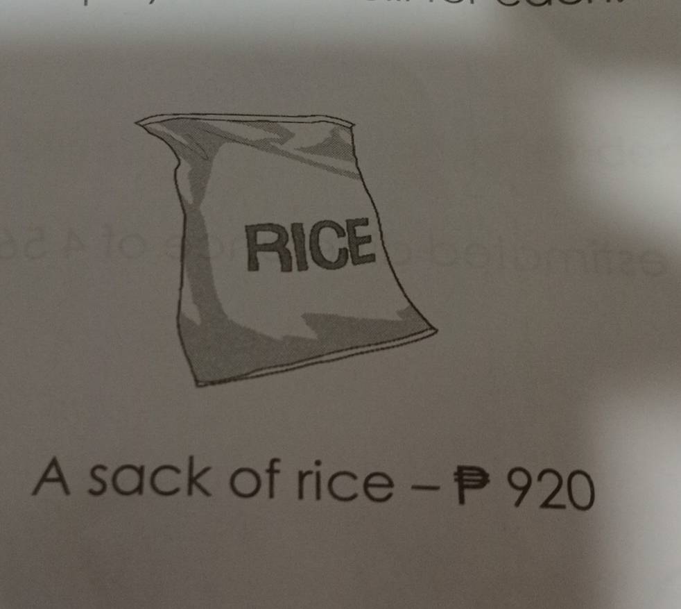 A sack of rice - P 920