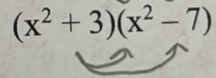 (x^2+3)(x^2-7)