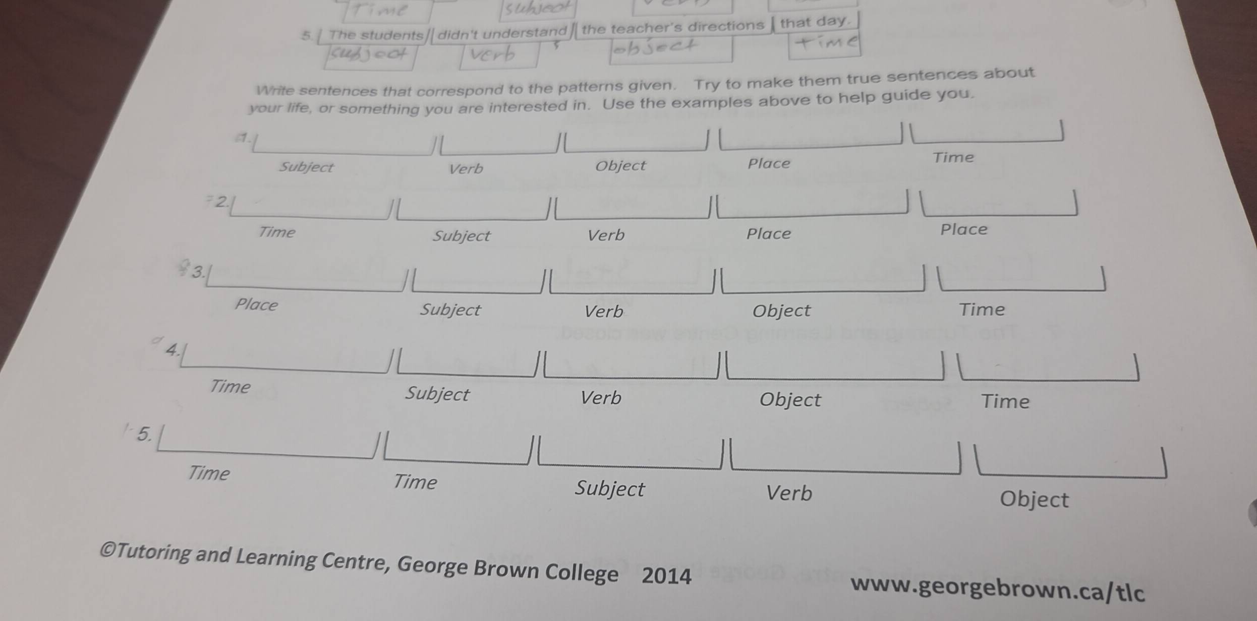 Solved: The students| didn't understand the teacher's directions that ...