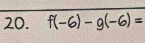 f(-6)-g(-6)=