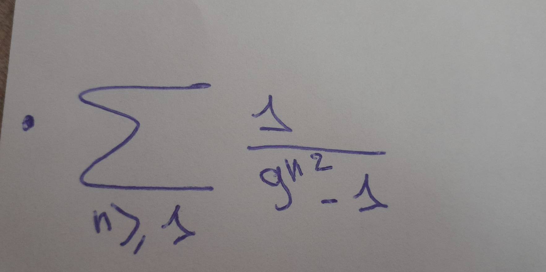 sumlimits _n≥slant 1frac 19^(n^2)-1