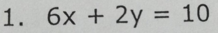 6x+2y=10