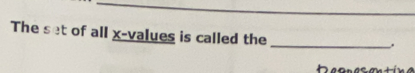 The set of all x -values is called the_