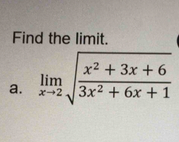 Find the limit.
a.