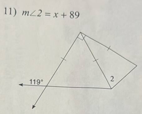 m∠ 2=x+89