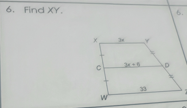 Find XY. 6.