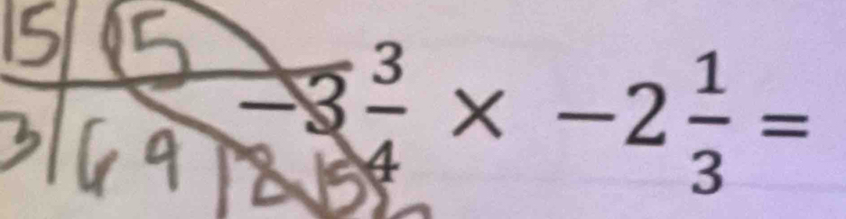 1 -3, × -2==