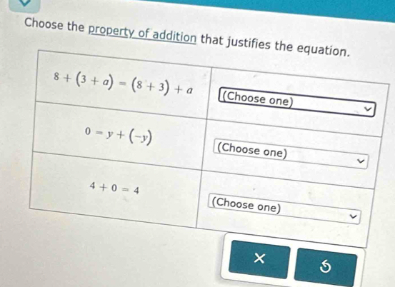 Choose the property of addition that justi
×