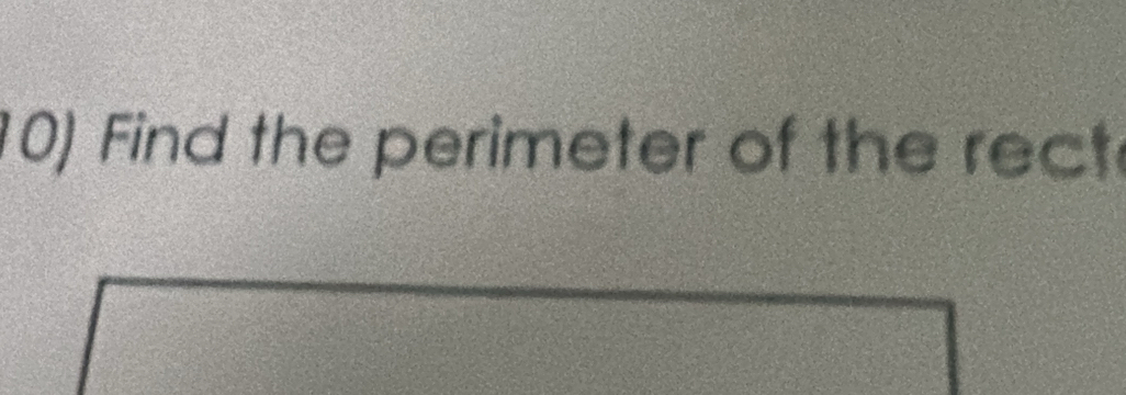 Find the perimeter of the rect