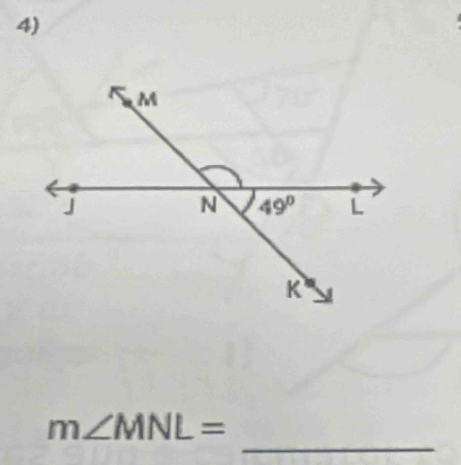 m∠ MNL=