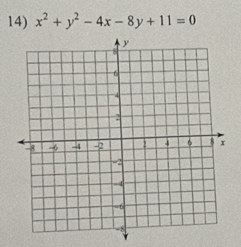 x^2+y^2-4x-8y+11=0