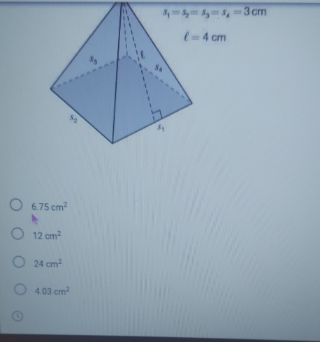 6.75cm^2
12cm^2
24cm^2
4.03cm^2