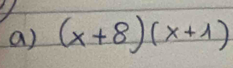 (x+8)(x+1)