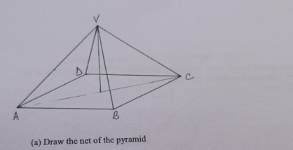 Draw the net of the pyramid