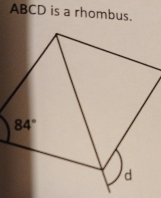 ABCD is a rhombus.