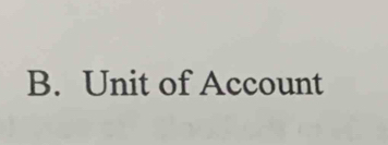 Unit of Account