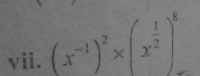 (x^(-1))^2* (x^(frac 1)2)^8