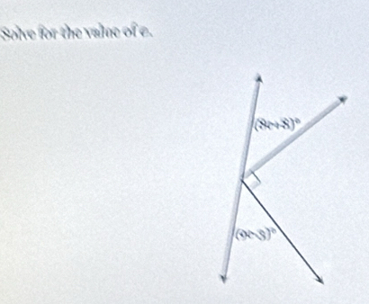 Solve for the vaine of e.