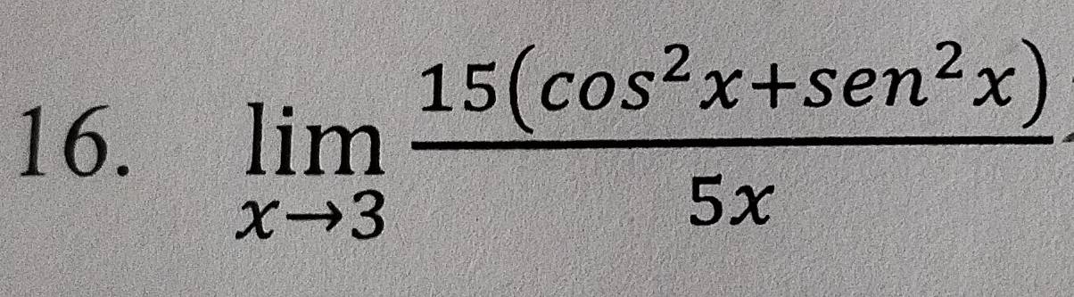 limlimits _xto 3 (15(cos^2x+sec^2x))/5x 