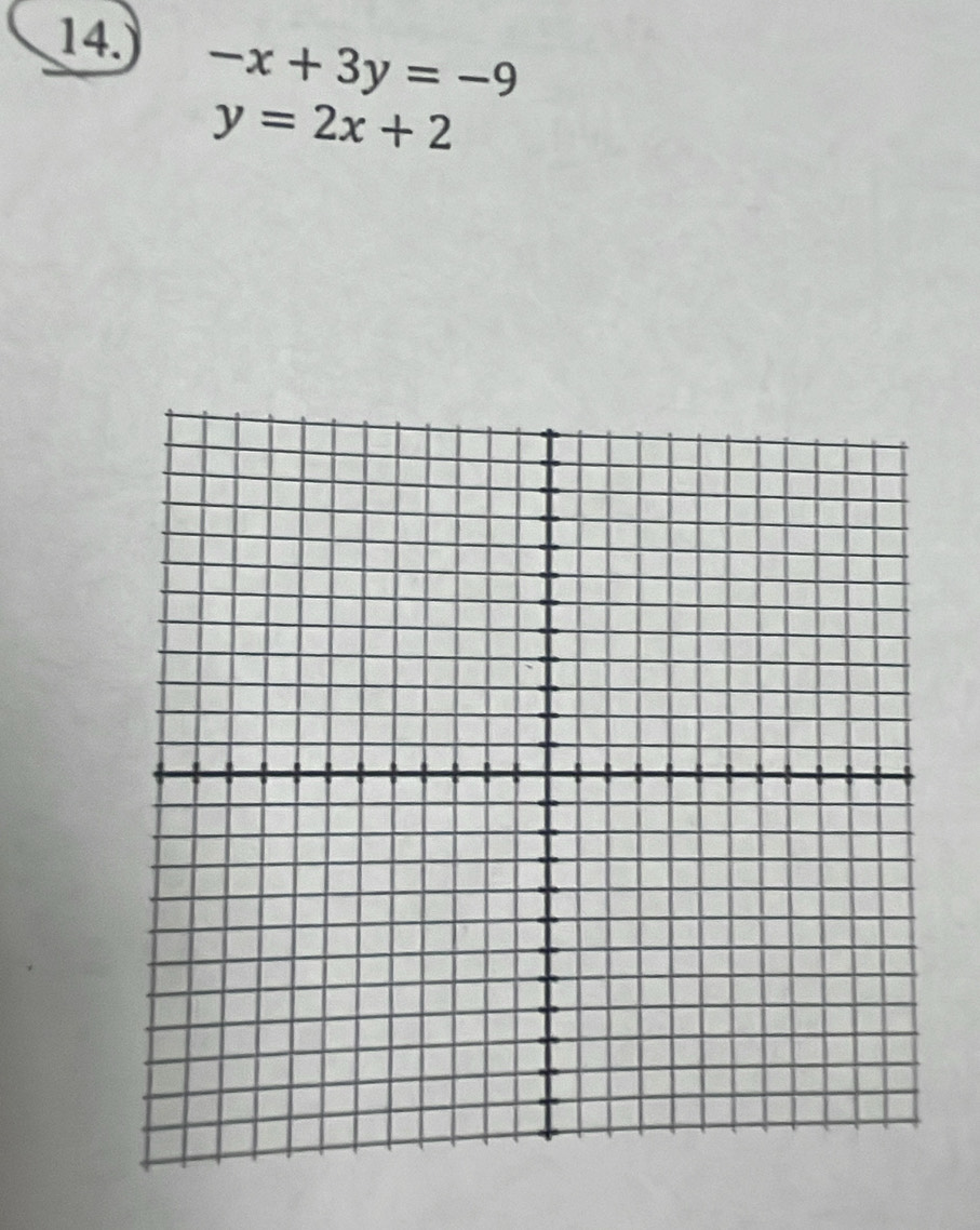 -x+3y=-9
y=2x+2