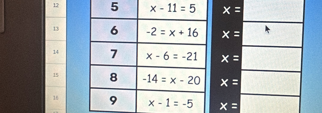 12
x=
13
x=
14
x=
15
x=
16
x=