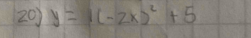 20 y=1(-2x)^2+5