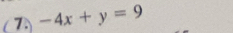 -4x+y=9