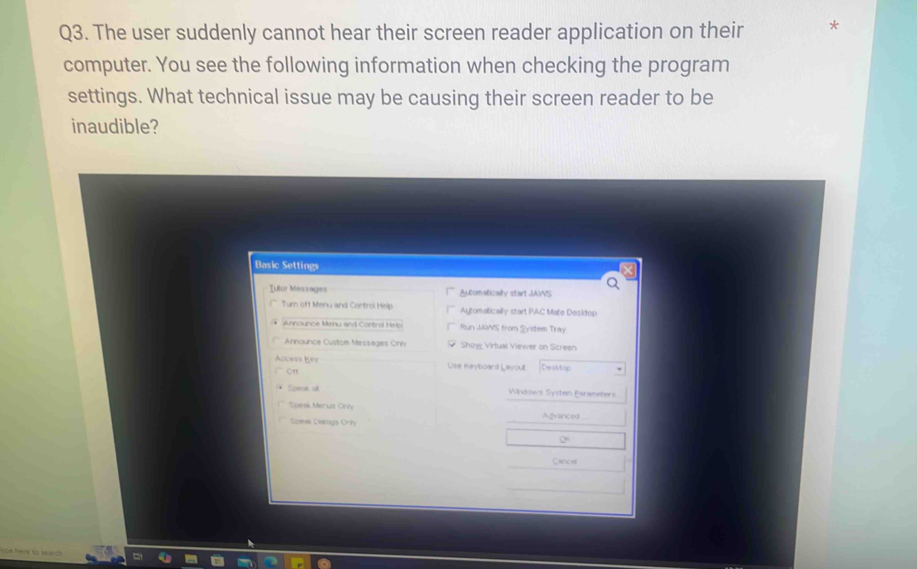 Solved: The user suddenly cannot hear their screen reader application ...