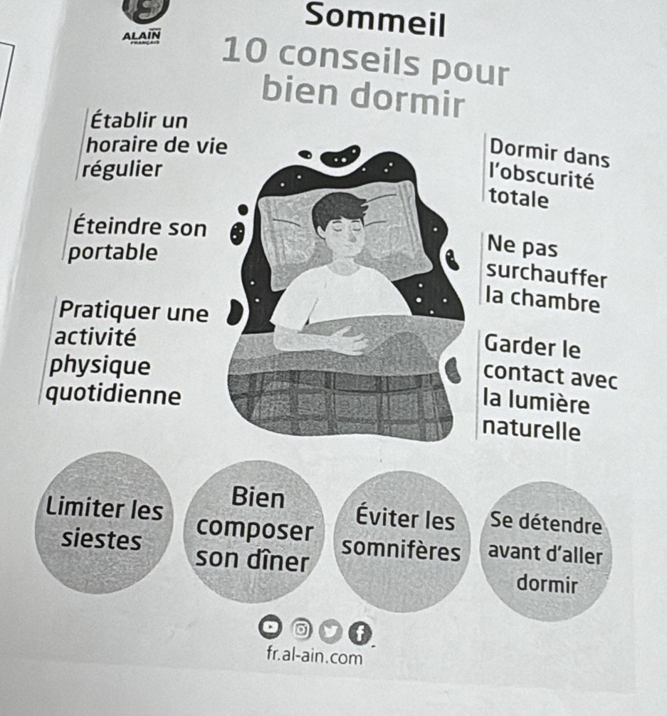 Sommeil 
ALAIN
10 conseils pour 
bien dormir