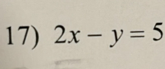 2x-y=5