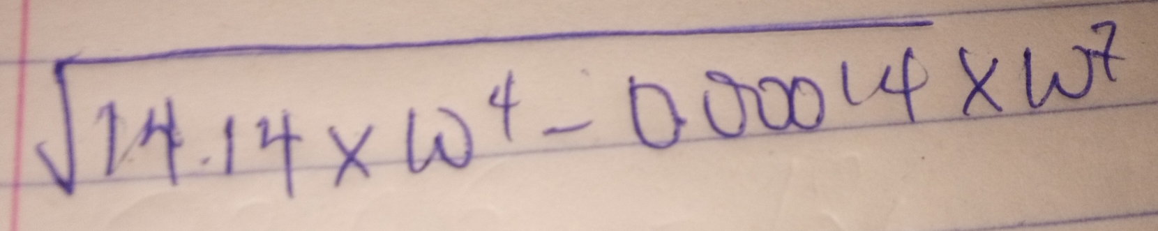 sqrt(14.14* w^4-0.00014)* w^7