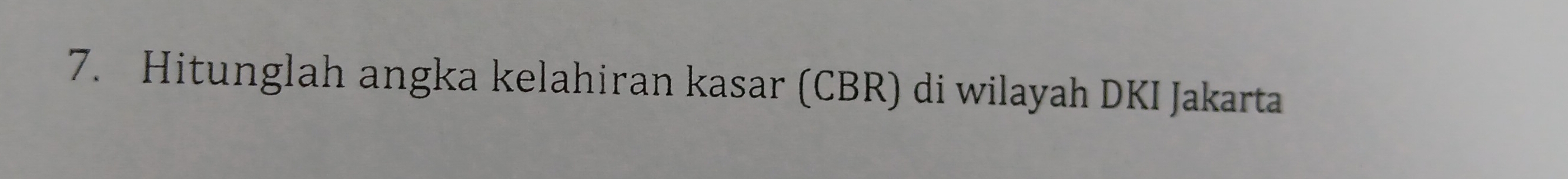 Hitunglah angka kelahiran kasar (CBR) di wilayah DKI Jakarta