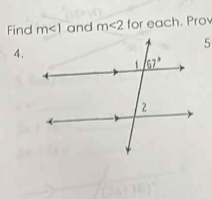 Find m<1</tex> and m<2</tex> for each. Prov
4.