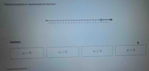 2>8 x≥ 8 x≤ 8