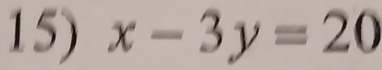 x-3y=20