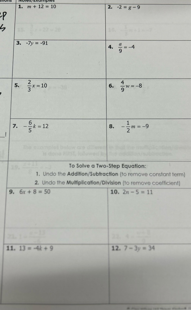 m+12=10 2. -2=g-9
_
!
)
t)
9.
11.