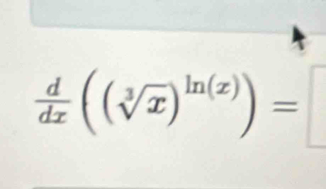  d/dx ((sqrt[3](x))^ln (x))=