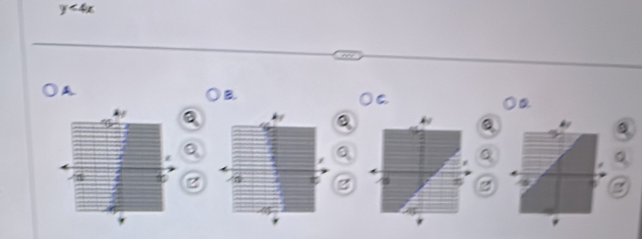 y<4x</tex> 
A 
B.