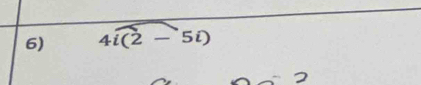 4overline i(2-5i)