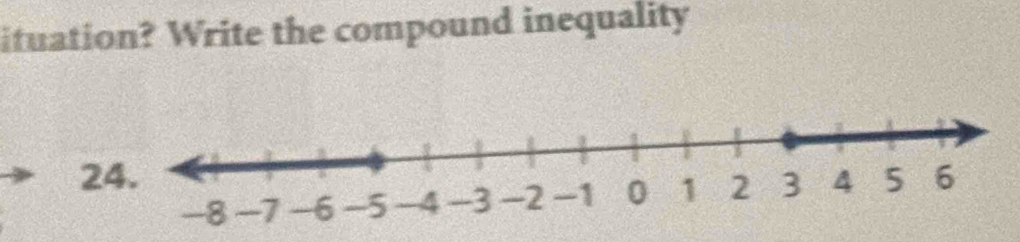 ituation? Write the compound inequality 
2