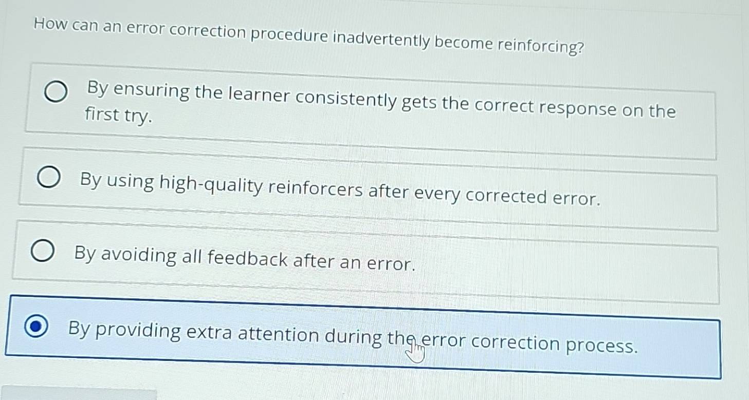 Solved: How can an error correction procedure inadvertently become ...