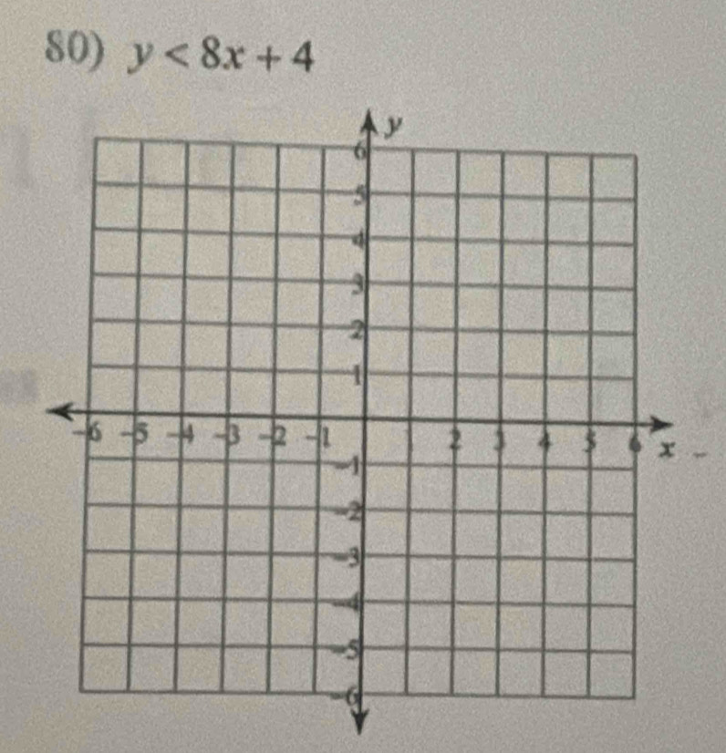 y<8x+4