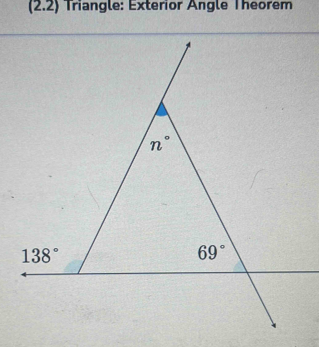 (2.2) Triangle: Extérior Angle Theorem