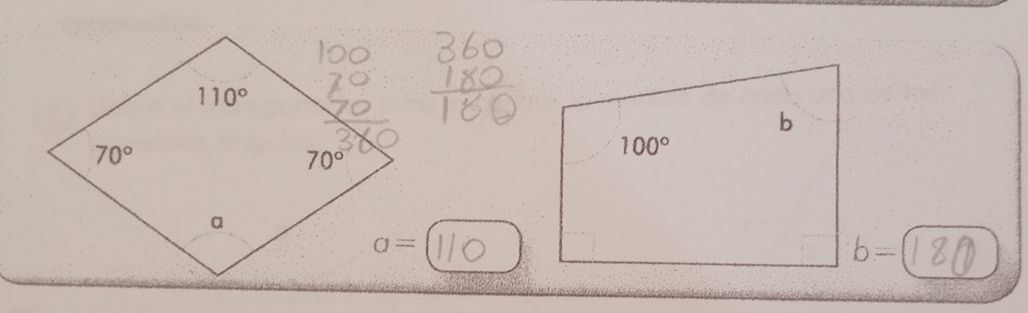 100°
b=