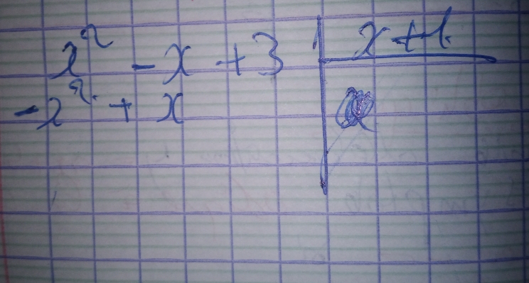 beginarrayr x^2-x+3+ (x+1)/x  -x^2+x1endarray