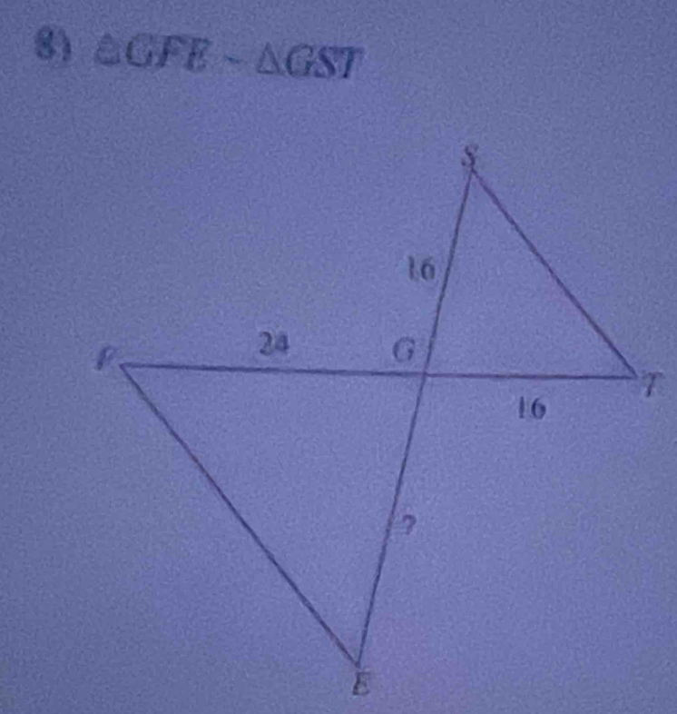 △ GFEsim △ GST