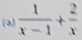  1/x-1 + 2/x 